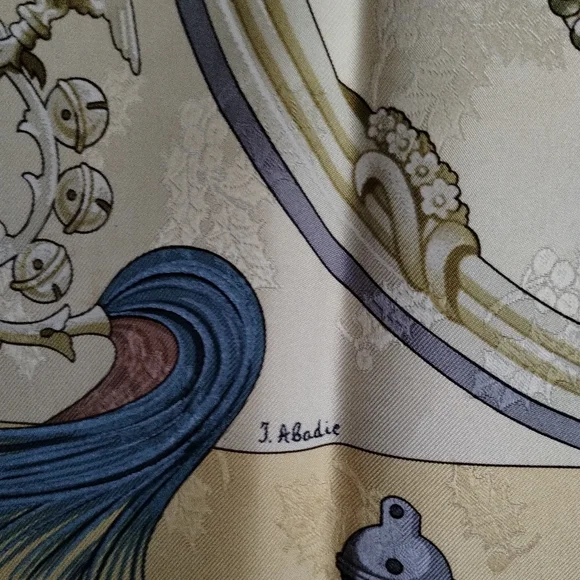 Hermes J Abadie Plumes et Grelots Silk Scarf - Picture 7 of 17